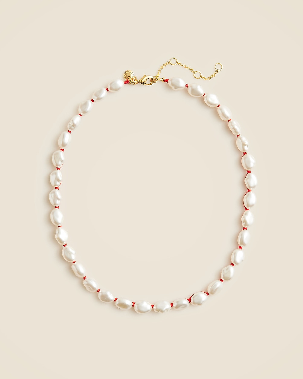 Rope-tied pearl necklace | J. Crew US