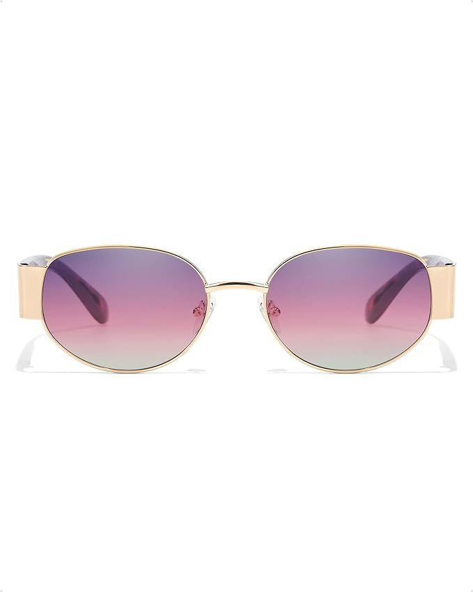 SODQW Retro Oval Sunglasses for Women, 90s Vintage Designer Ladies Shades Trendy Fashion Sun Glas... | Amazon (US)