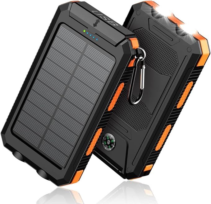 Solar-Charger-Power-Bank - 36800mAh Portable Charger,QC3.0 Fast Charger Dual USB Port Built-in Le... | Amazon (US)