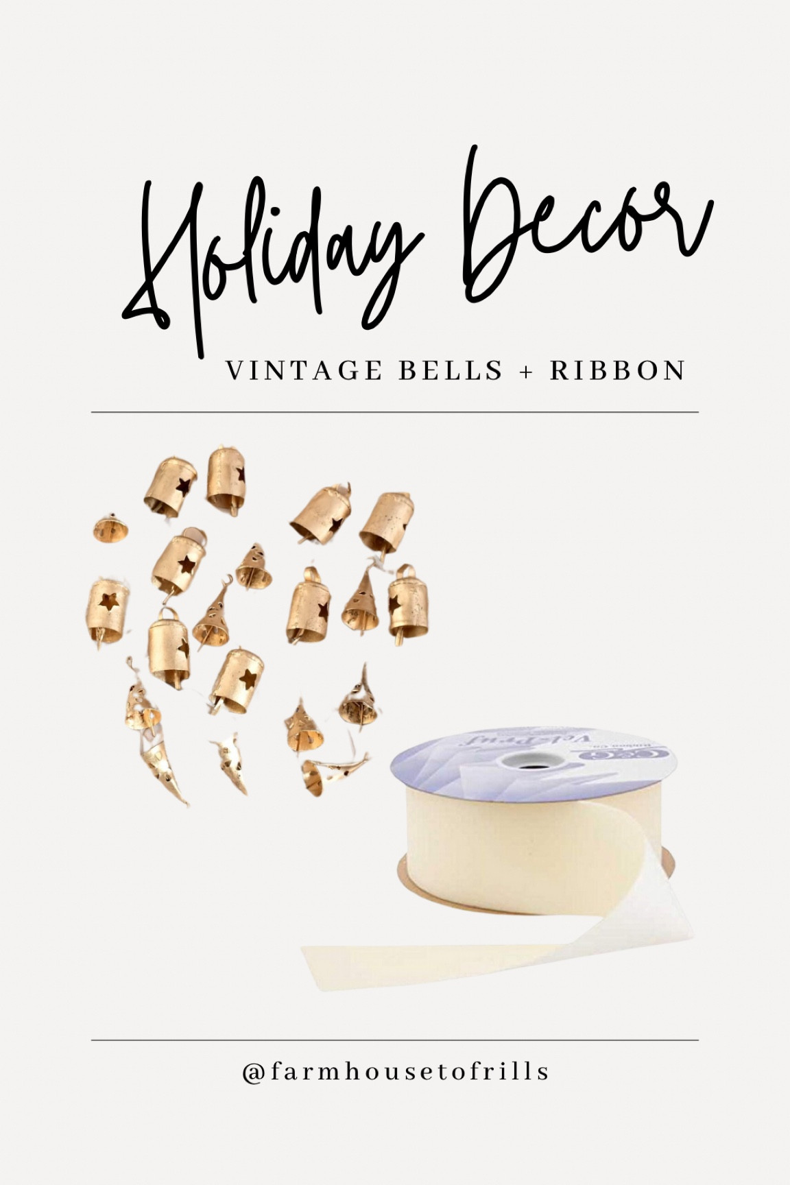 Bells and ribbon used on my flocked nutcrackers! I also use these bells on other things as well! #christmas #christmasdecor #holidayseason

#LTKSeasonal #LTKHoliday #LTKFindsUnder50