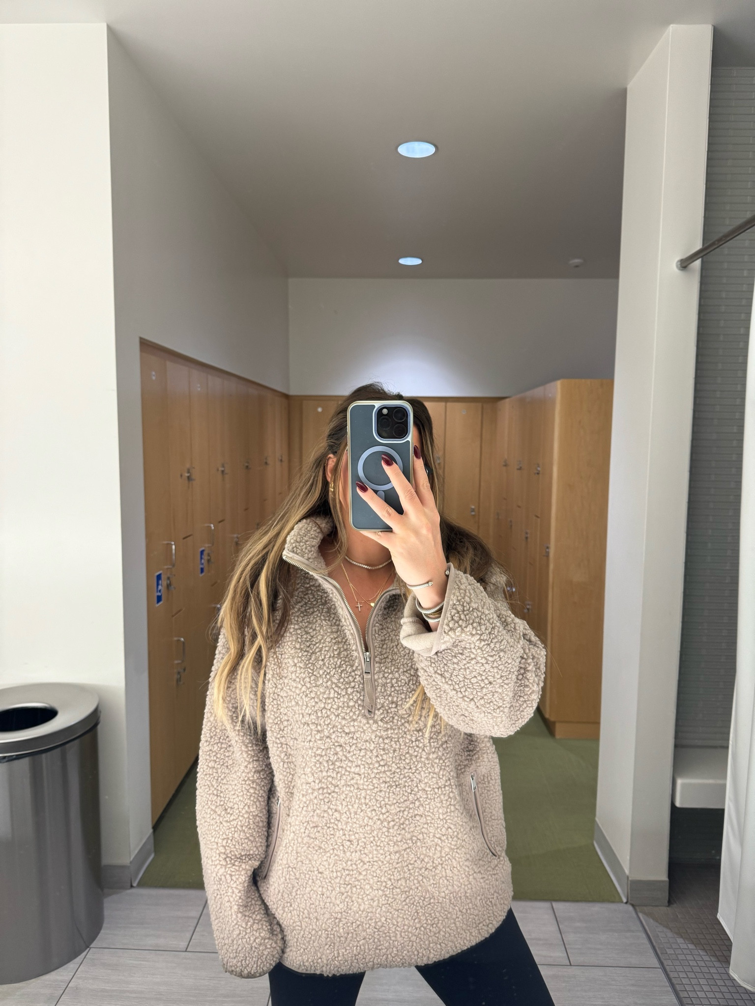 Half zip teddy jacket - in the large 
Amazon jewelry
Target onsie unitard jumpsuit - medium 

#LTKTravel #LTKActive #LTKFindsUnder50