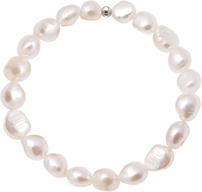 White Cultured Freshwater Pearls Bracelet for Women, 7 Inches | Amazon (US)