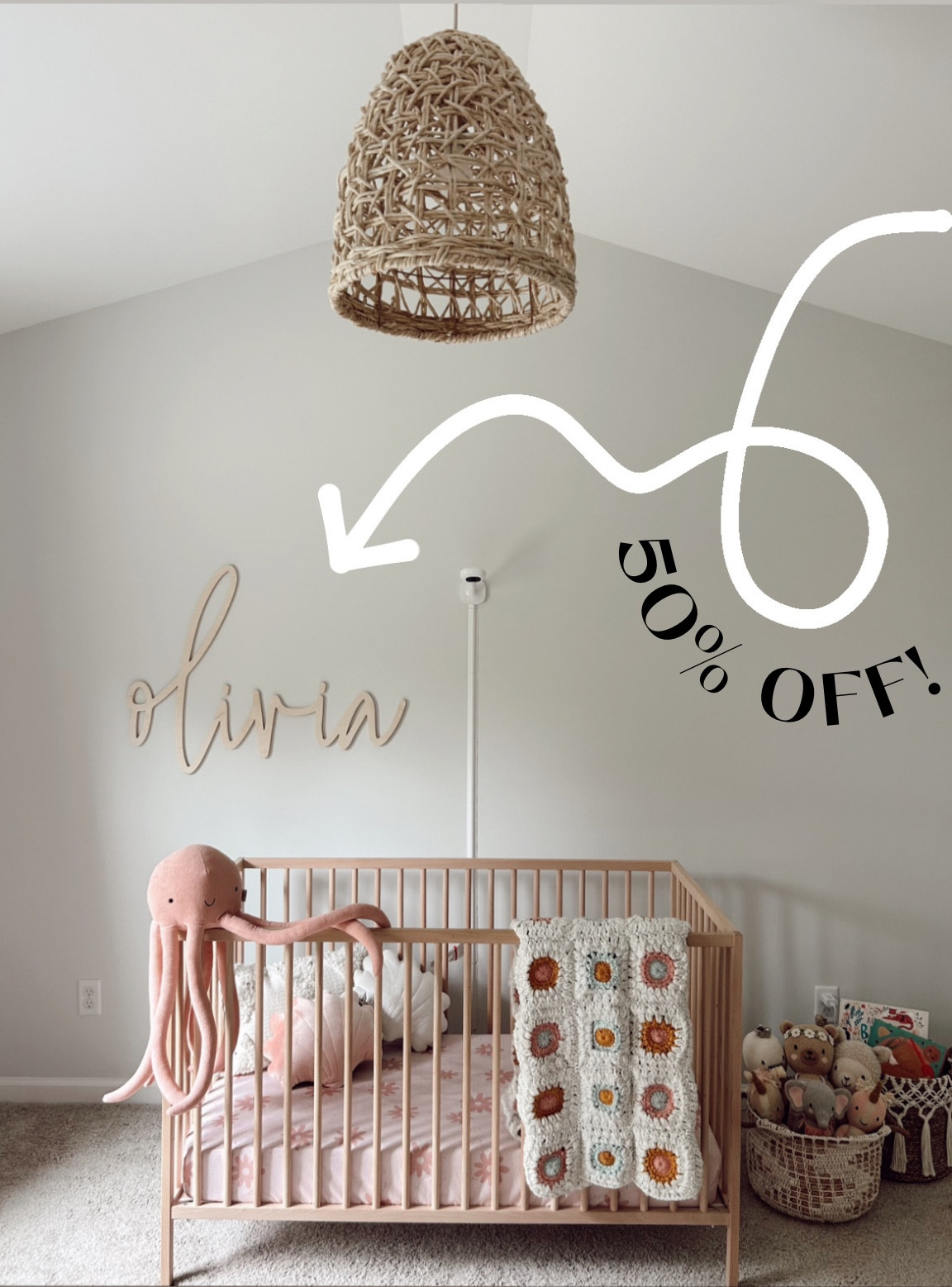 Name sign is 50% off right now! Font: Sienna
Size: 36 inches

#LTKkids #LTKbump #LTKbaby