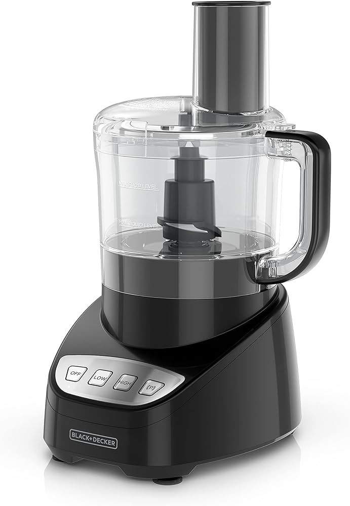 BLACK+DECKER 8-Cup Food Processor, Easy Assembly, Stainless Steel S-Blade, Shred, Slice, Chop, Pu... | Amazon (US)