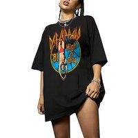 Def Leppard Oversize T-Shirt High N Dry ""81 Women's Graphic Tees Album Cover Loose Fit Vintage Shirts Ladies Unisex Boyfriend Tops | Etsy (US)
