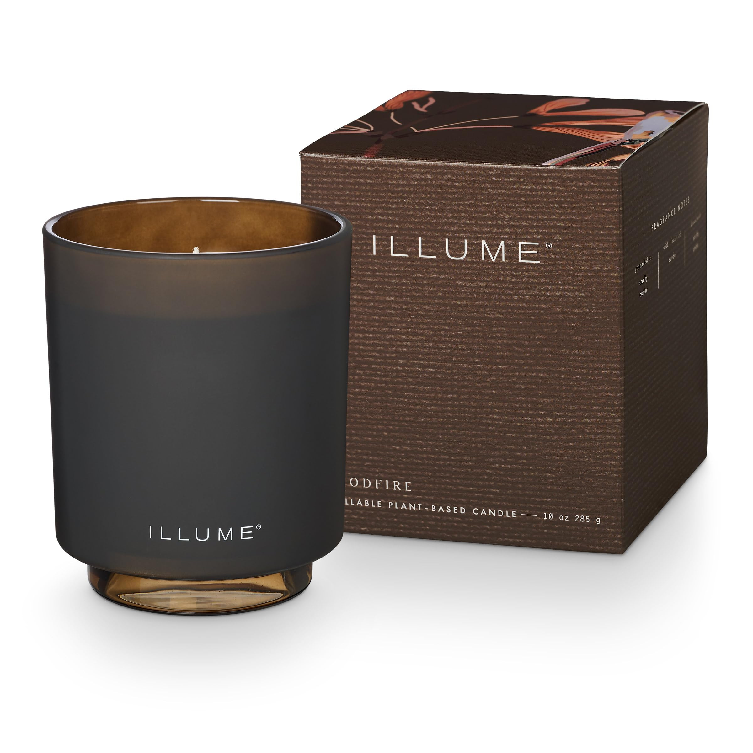 Refillable Boxed Glass Candle, Woodfire | Amazon (US)