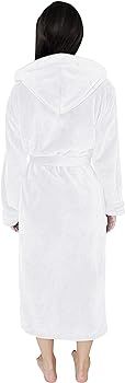 NY Threads Women Fleece Hooded Bathrobe - Plush Long Robe | Amazon (US)