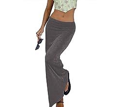 Women Bodycon High Waist Maxi Skirt Straight Aesthetic E-Girl Trendy Midi Dress Streetwear Beach ... | Amazon (US)