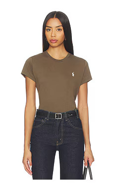 Polo Ralph Lauren Cotton Jersey T-shirt in York Brown from Revolve.com | Revolve Clothing (Global)