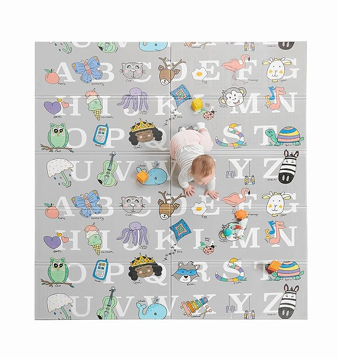 Regalo 77"x71" Extra Large Alphabet Play Mat for Babies and Toddlers, Alphabet Animal and Object ... | Amazon (US)