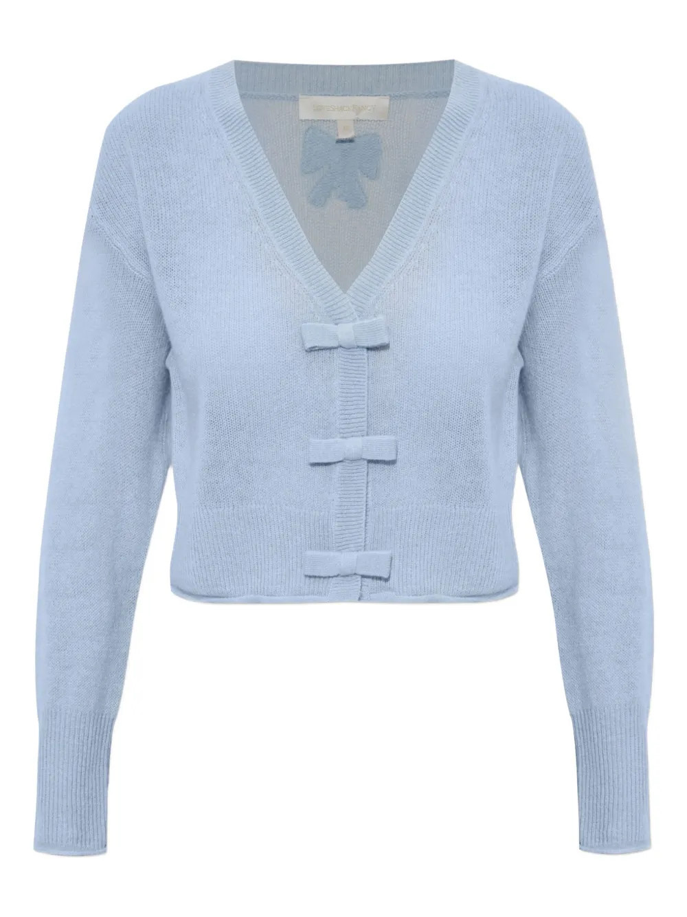 LoveShackFancy Luisella bow cardigan - Blue | Farfetch Global
