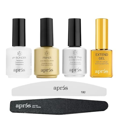 APRÉS Apres Gel-X Liquid Essentials Set - Extend Gel, pH Bonder, Acid-Free Gel Primer, Gel-X Prep Tip Primer | Amazon (US)