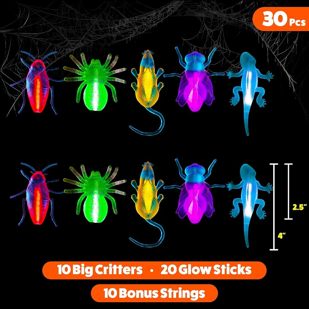 Glow Critters and Halloween Trick or Treat - Glow Sticks Party Favors - Glow in The Dark Party Su... | Amazon (US)