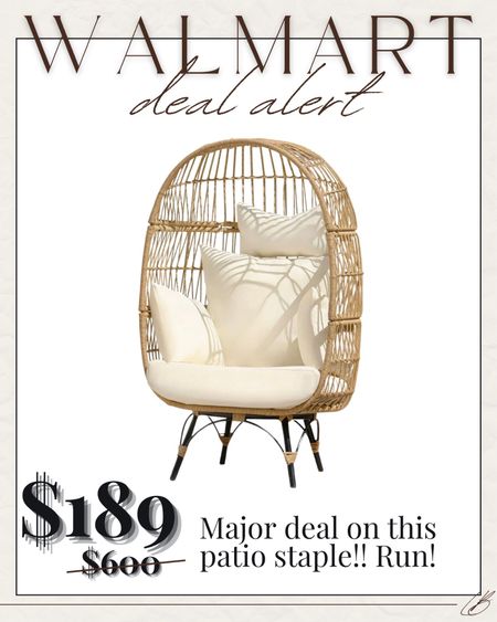 The cutest egg chair from Walmart is on sale!! We have a few of this and love them! 

#LTKfamily #LTKSeasonal #LTKsalealert