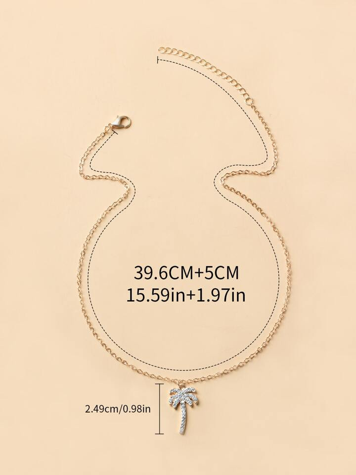 Palm Tree Charm Necklace | SHEIN