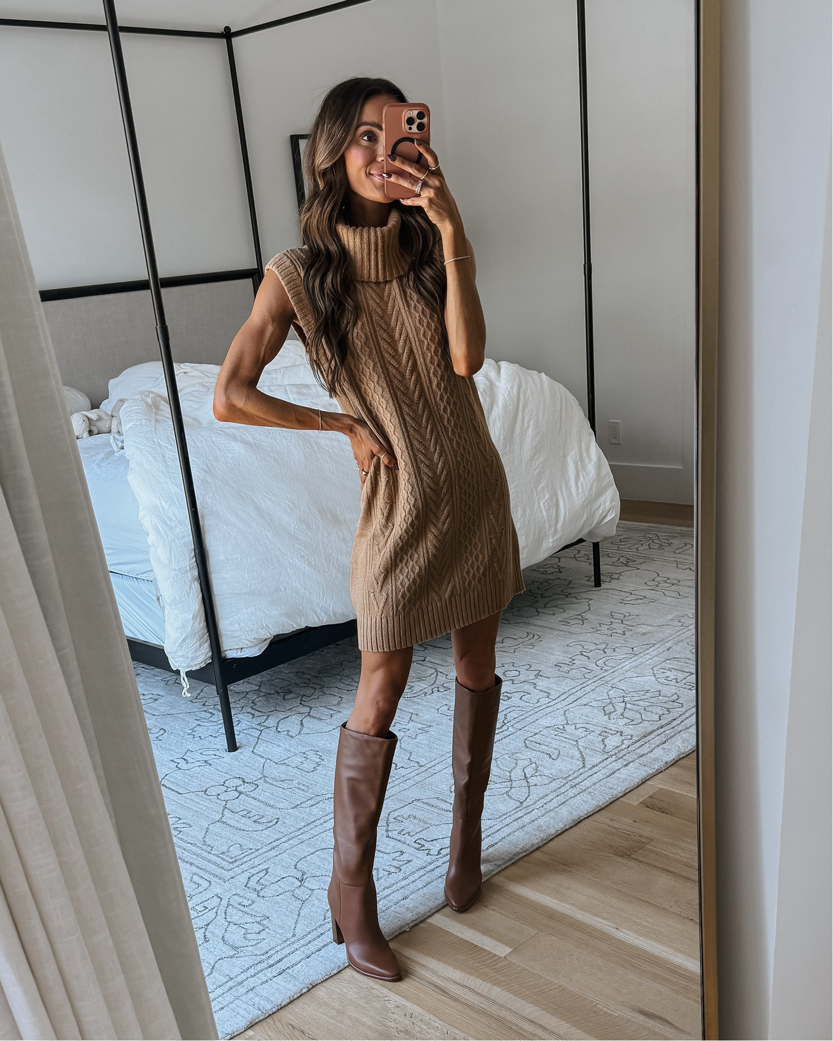 ah love a good sweater dress + this one is adorable! 🤎 such a flattering fit and not too heavy! 

#LTKFindsUnder50