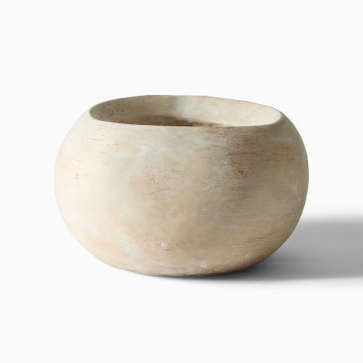 Chloe Textured Stone Planters | West Elm (US)