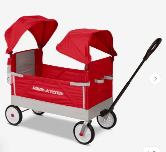 Radio Flyer Dual Canopy Family Wagon(3952), Red | GoodBuy Gear