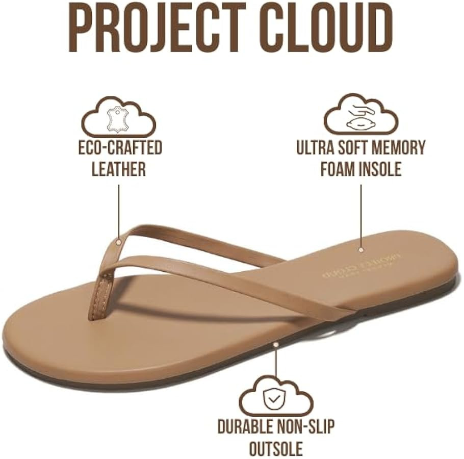 Project Cloud Flip Flops for Women Footwear- Lightweight and Memory Foam Insole Sandals for Women... | Amazon (US)