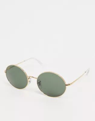 Ray-ban – Ovale Sonnenbrille in Gold, ORB1970 | ASOS (Global)