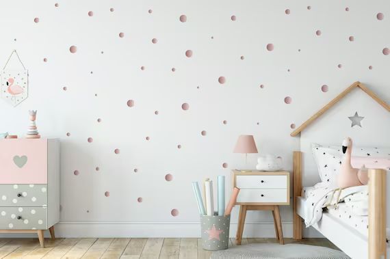 Rose Gold Dots Decal - Rosegold Dots, Various Sizes, Wall Decals Nursery, Circles Stickers, Polka... | Etsy (CAD)