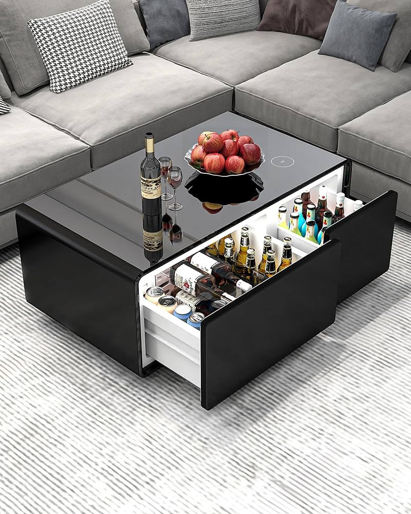 LIVTAB Smart Coffee Table, Living Room Table with Built in Fridge, 23" D x 41.5" W x 18.1" H, Sma... | Amazon (US)