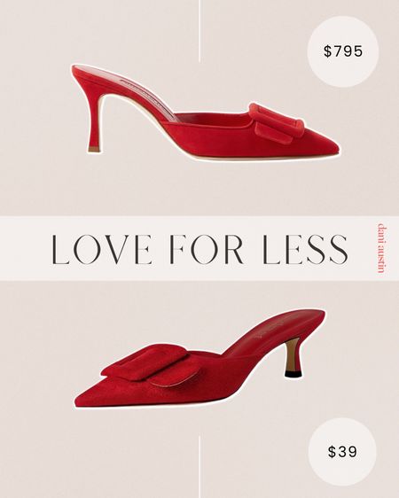 Love for less - designer red heels 👠

#LTKshoecrush #LTKfindsunder100 #LTKfindsunder50