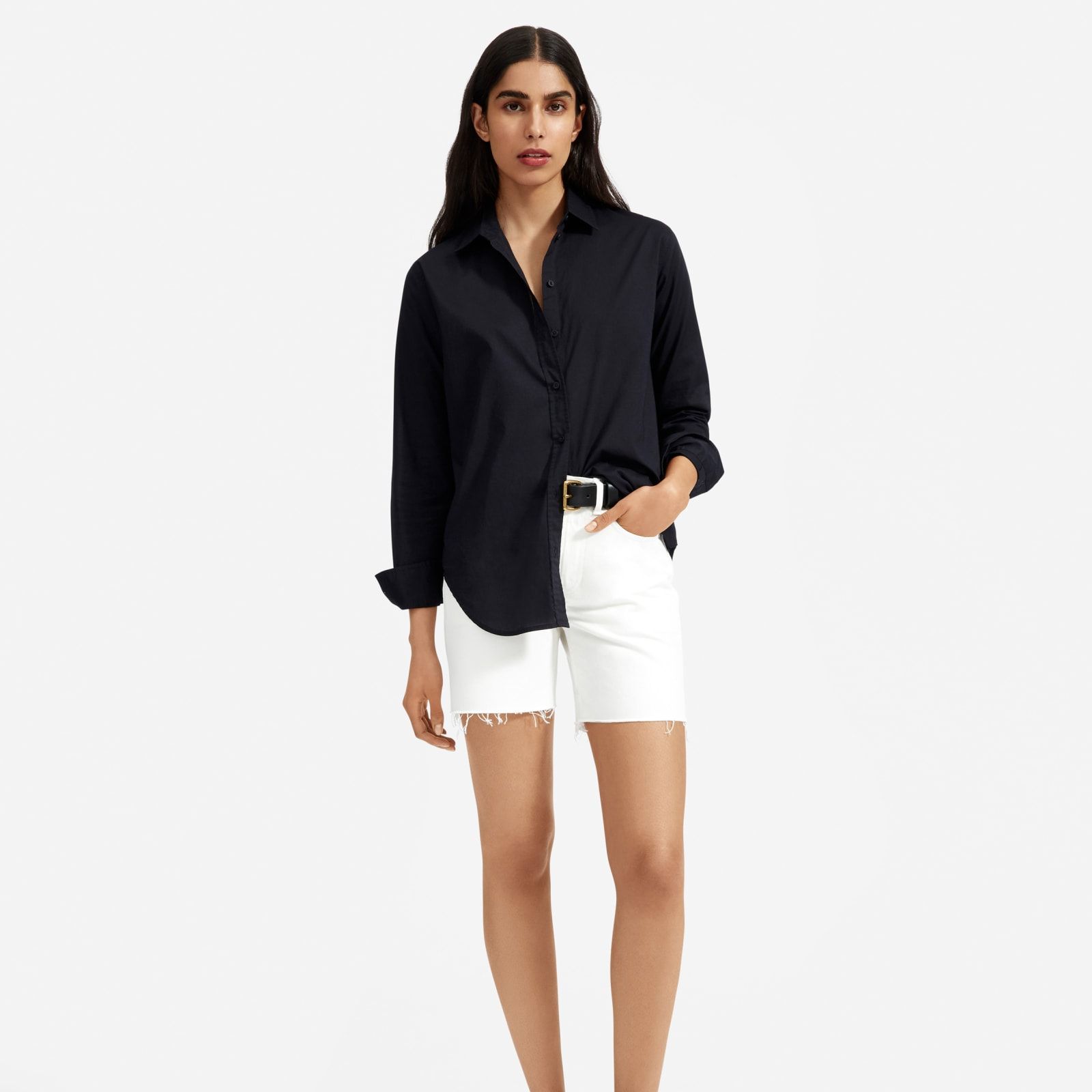 Women's Relaxed Air Shirt by Everlane in Black, Size 0 | Everlane