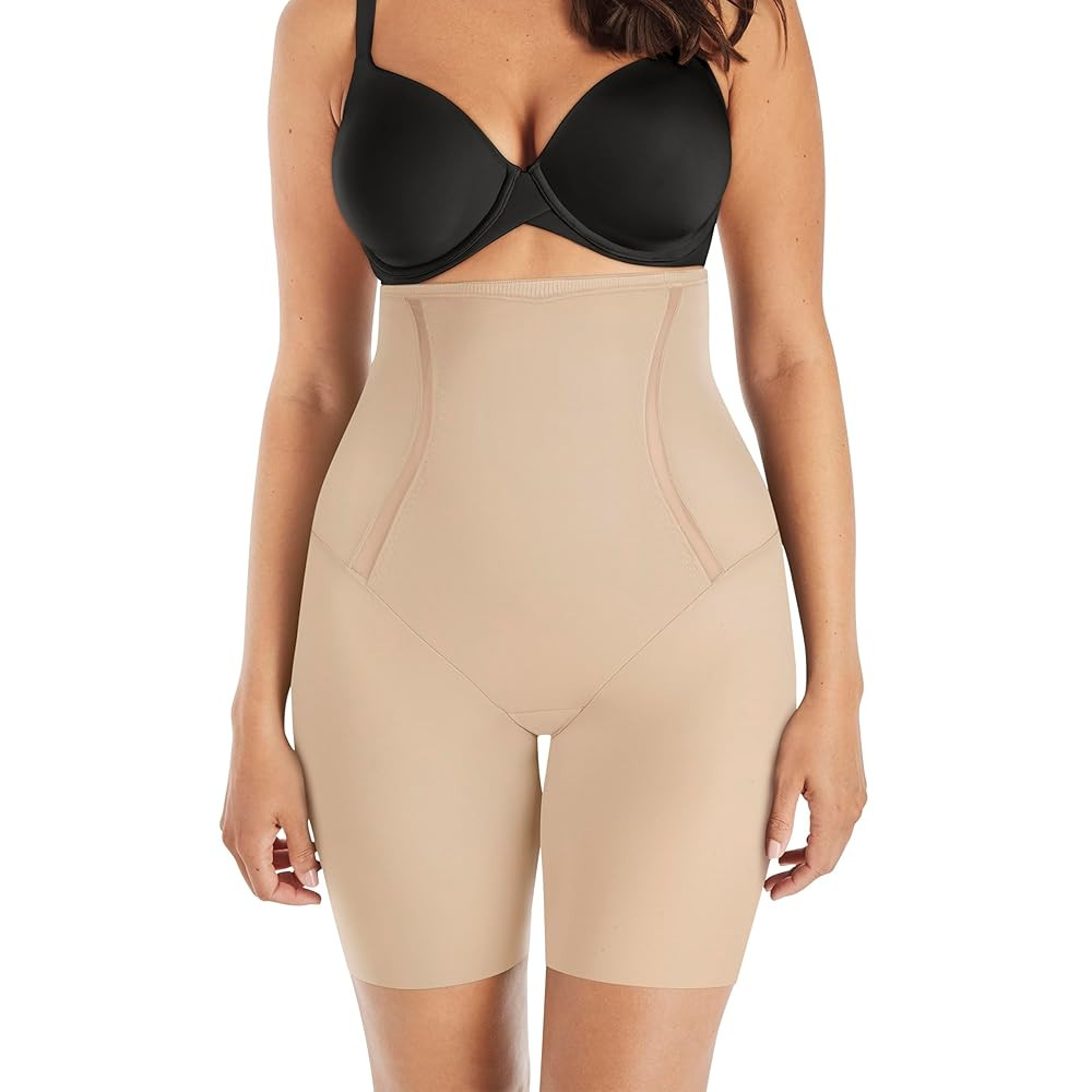 Maidenform womens Shapewear High-waist Thigh Slimmer, Tummy Control Thigh Slimmer, Firm Control S... | Amazon (US)