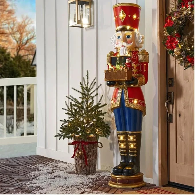 6' LED Metallic Grand Nutcracker with Music | Walmart (US)