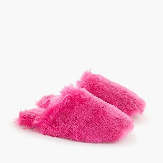 Fuzzy slippers | J.Crew US