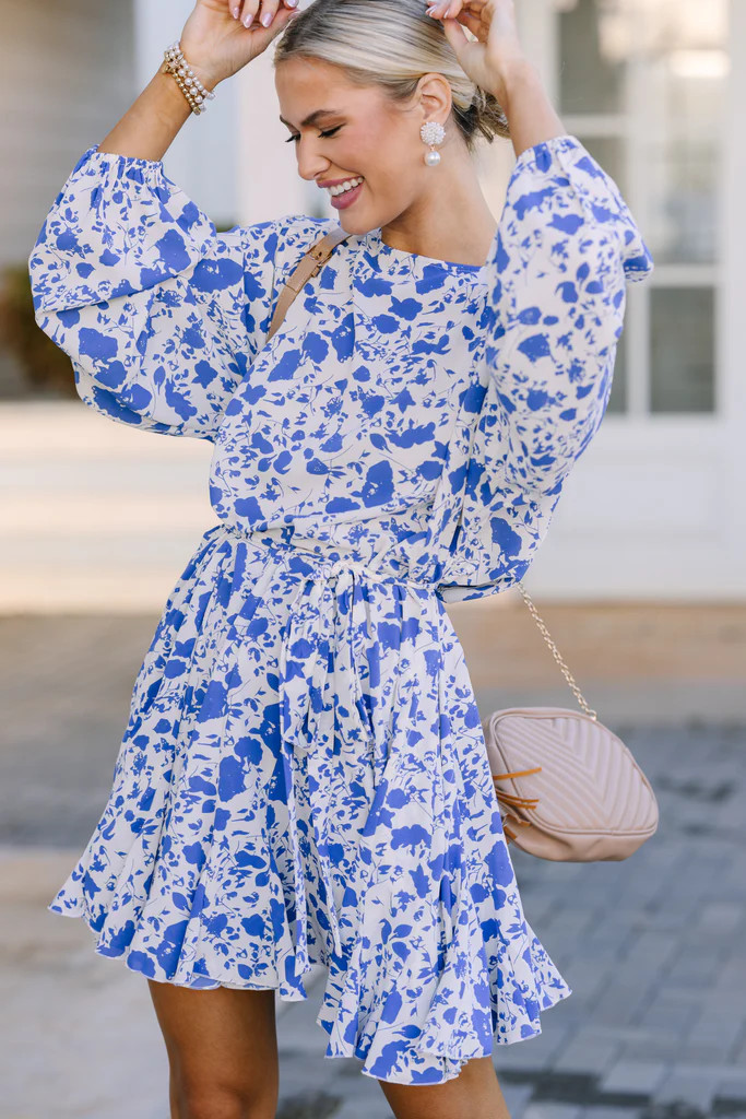 Stay Close Blue Floral Dress | The Mint Julep Boutique