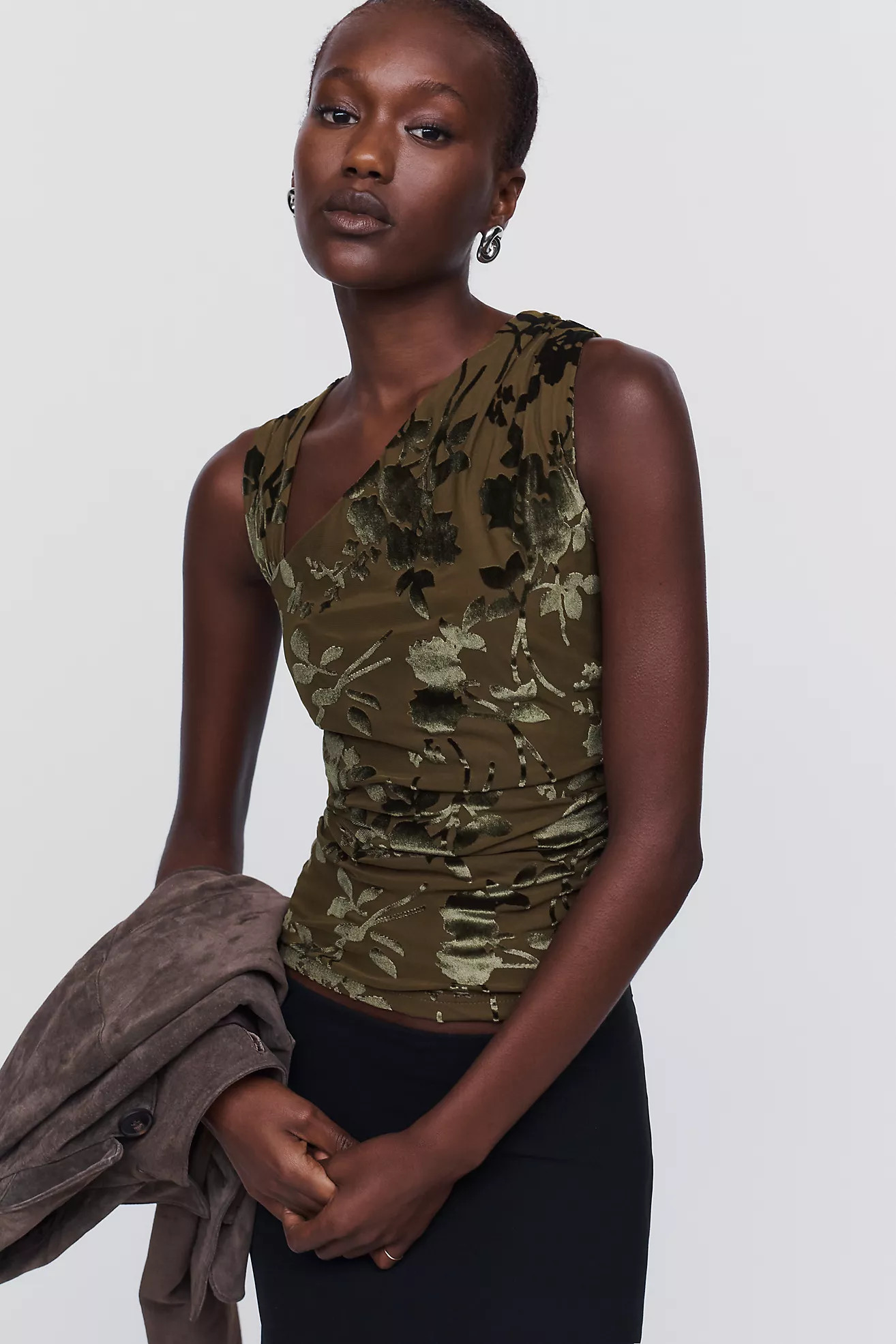 Hutch Asymmetrical Velvet Top | Anthropologie (US)