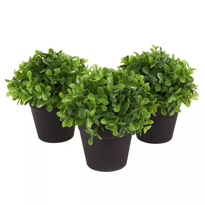 Juvale Fake Plant Decoration - Set of 3 Potted Artificial House Plants | Target