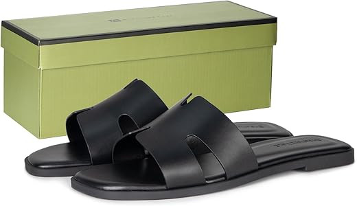 Stratuxx Kaze Open Toe Flat Dress Sandals Womens Slide Comfortable Summer Black, White, Tan Sanda... | Amazon (US)