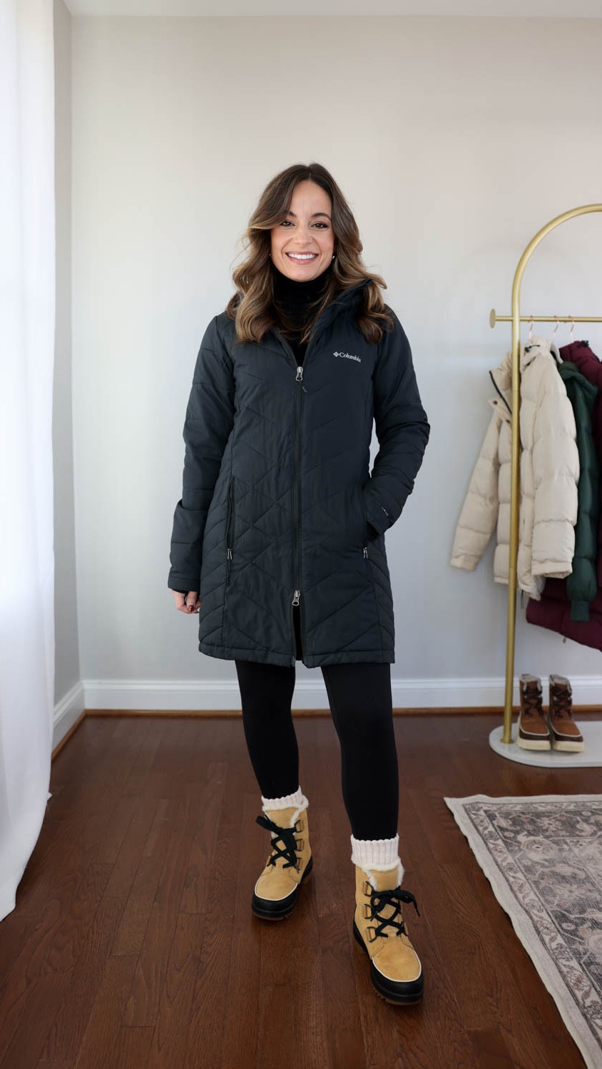 Petite-friendly puffer coats ranked by warmth!

Columbia Heavenly Coat is a warm lightweight option for mild weather. This coat is thin and easy to wear and carry, but is relatively warm thanks to the Omni-Heat lining you’ll find in many of Columbia’s coats. I’m wearing it in xs. 

Leggings (Aerie): xs short 
Boots (Sorel): tts mine are old so I’ve linked a similar pair 
Turtleneck (old navy): petite xs 
Socks (Amazon) 

My measurements for reference: I’m 4’10” and 105lbs. My bust, waist, and hip measurement is 32”, 24”, and 36”.

#LTKSeasonal #LTKPetite