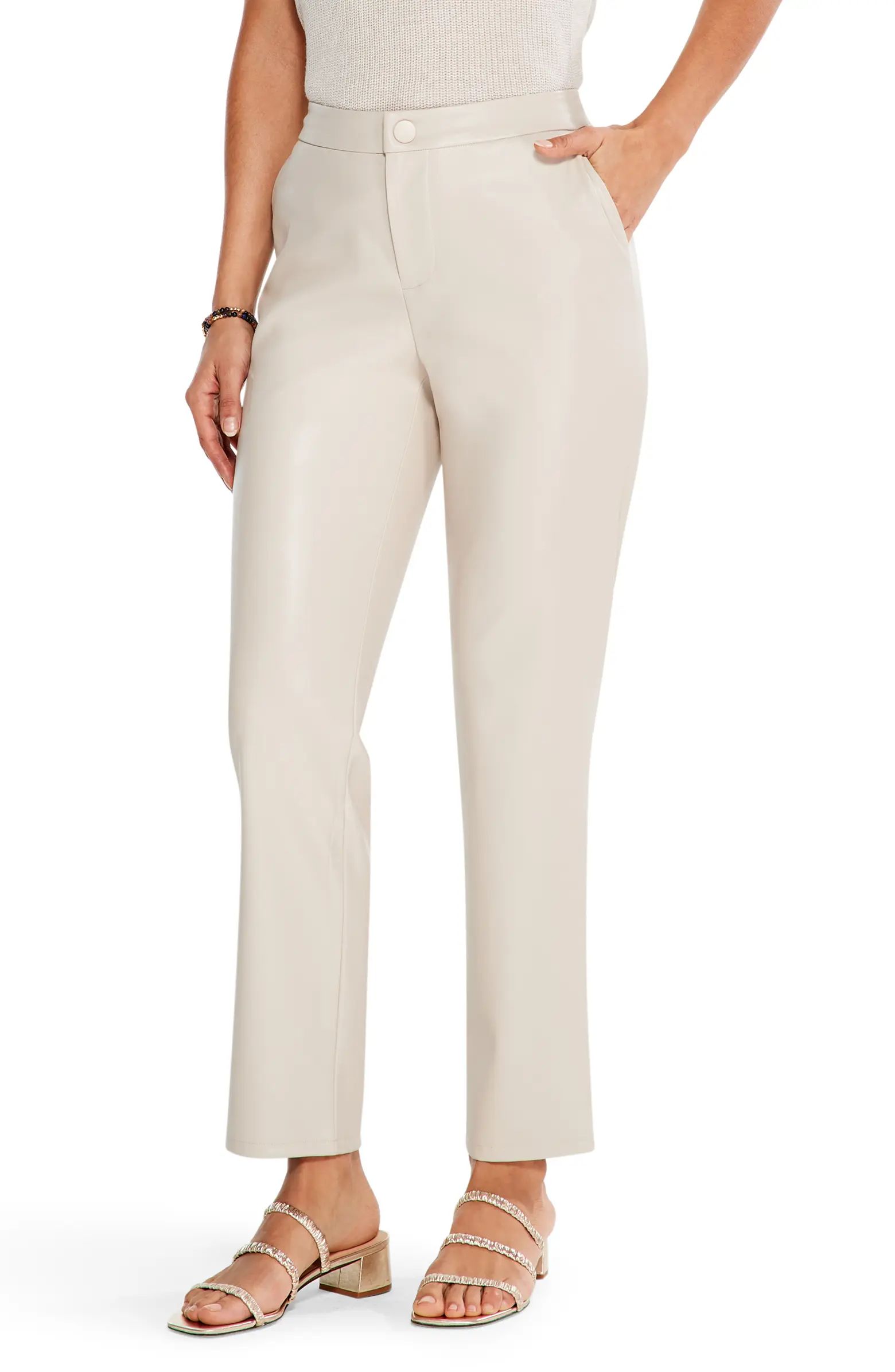 Faux Leather Straight Leg Pants | Nordstrom