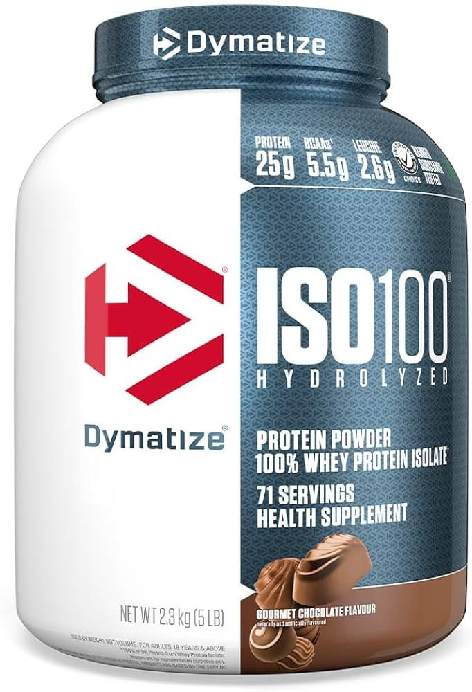Dymatize ISO100 Whey Protein Powder Isolate, Gourmet Chocolate, 25g of Protein, 5 Pound, 5.5g BCA... | Amazon (US)