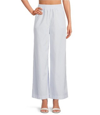 Gianni Bini Coordinating Kourtney Pinstripe Flat Front Pants | Dillard's | Dillard's