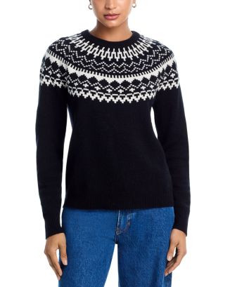100% Cashmere Fair Isle Crewneck Sweater - Exclusive | Bloomingdale's (US)