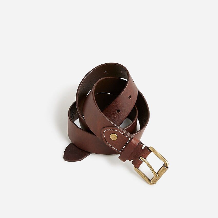 Roller-buckle Italian leather belt | J.Crew US