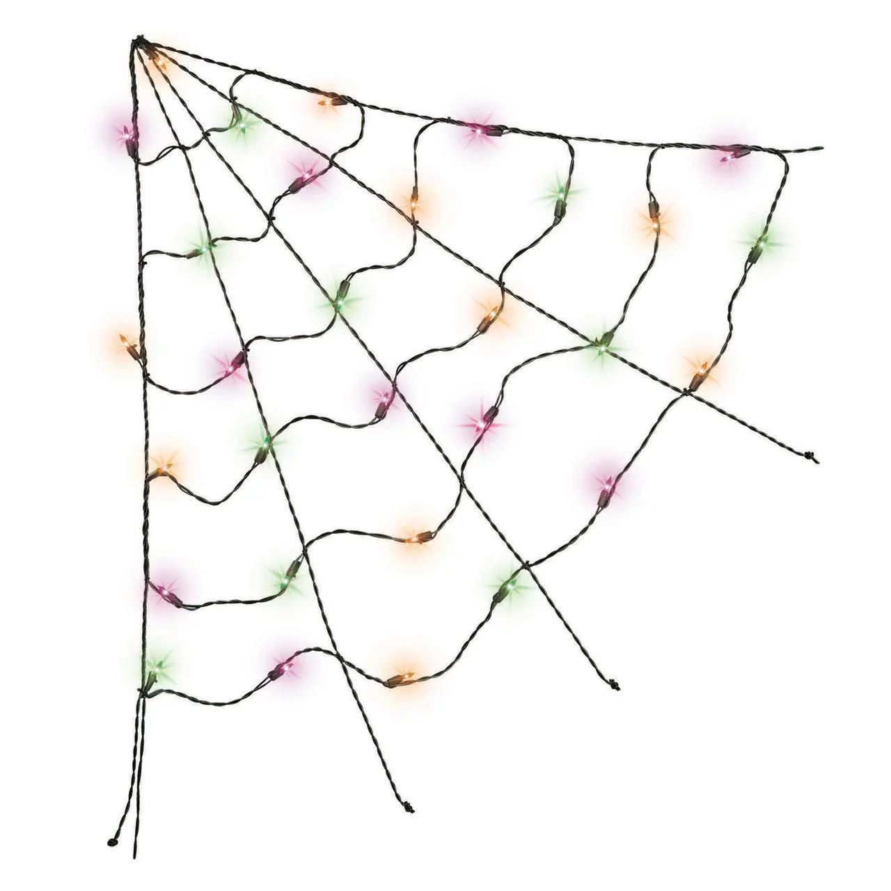 Halloween Set of 2 30-Count Indoor Outdoor Spider Web Lights, Incandescent, Multicolor, by Way To... | Walmart (US)