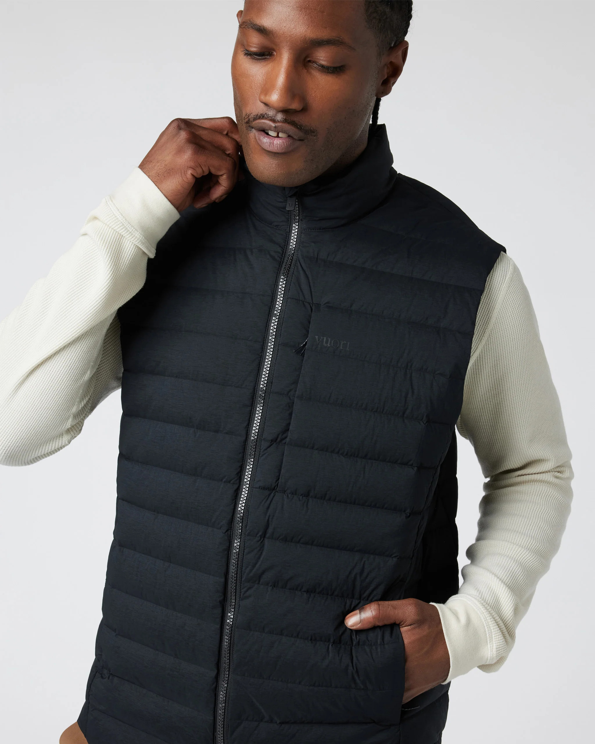 Steadfast Insulated Vest | Men's Black Down Vest | Vuori | Vuori Clothing (US & Canada)