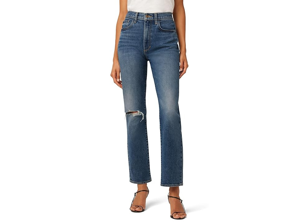 Joe's Jeans The Luna Slim Straight Ankle Women's Jeans Editor Destruct : 24 28, Cotton/Denim/Elastane | Zappos
