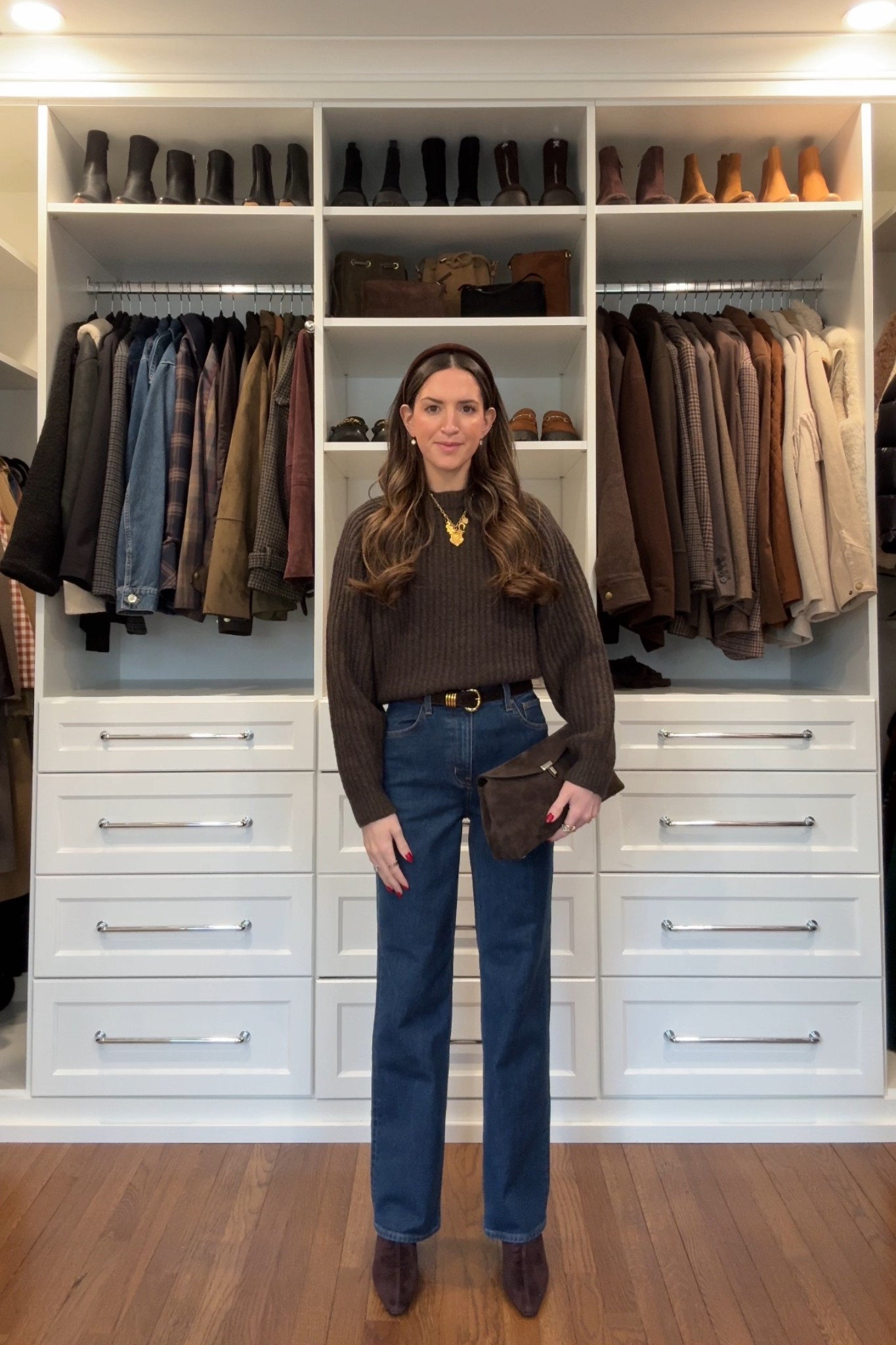 Size 25 jeans 
Size small sweater 


Jeans 
Denim 
Winter outfit 
Sweaters 
Easy outfit 
Faux fur 
Boots 

#LTKFindsUnder100 #LTKootd #LTKSeasonal