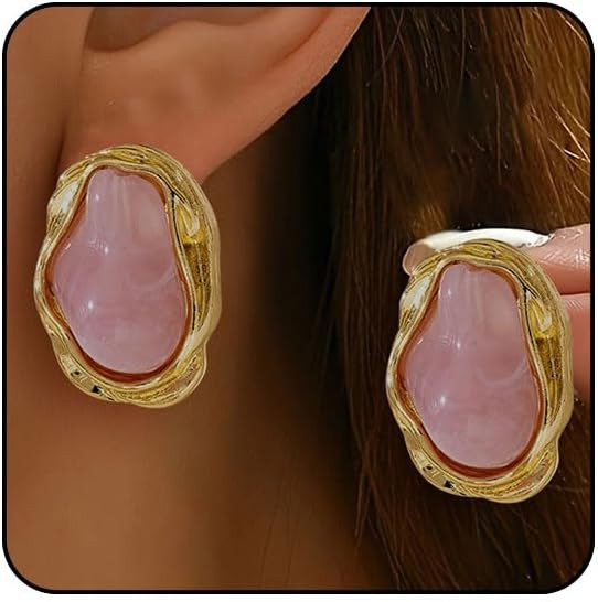 Big Baroque Pearl Earrings for Women Trendy Gold Pearl Statement Earrings Large Gold Chunky Earri... | Amazon (US)