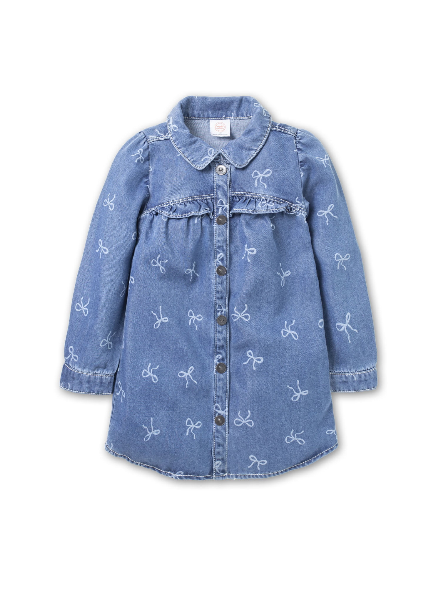 Wonder Nation Toddler Girl Denim Dress, Sizes 12 Months - 5T - Walmart.com | Walmart (US)