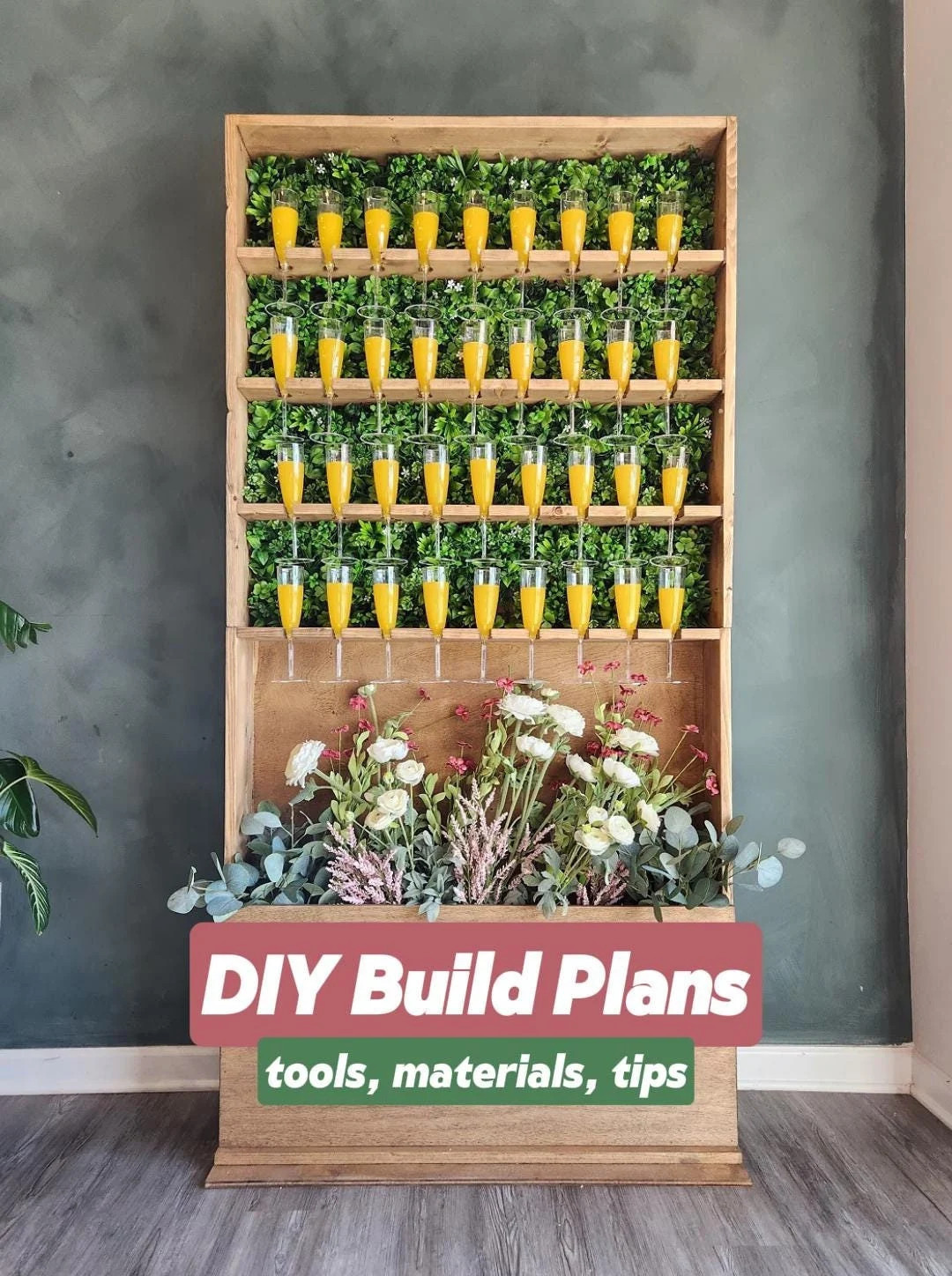 DIY Champagne Wall - Build Plan (PDF Download) | Etsy (US)