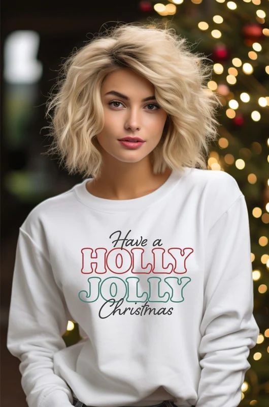 Have a Holly Jolly Christmas Graphic Sweatshirt | Casual Chic Boutique
