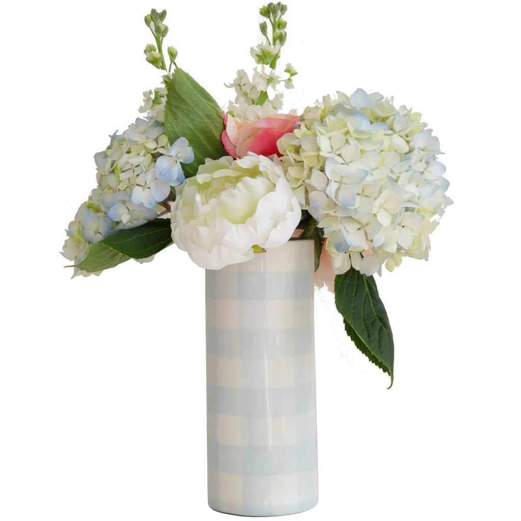 Gingham Column Vase | Lo Home by Lauren Haskell Designs